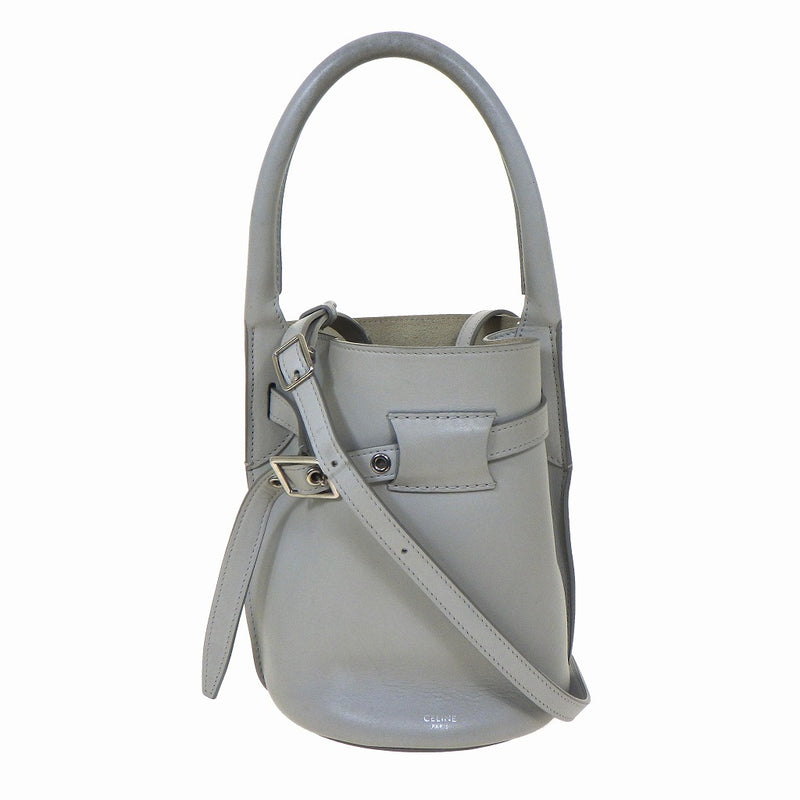 CELINE Big Bag Nano Bucket 187243 2way Shoulder Bag Bucket Handbag Light Gray
