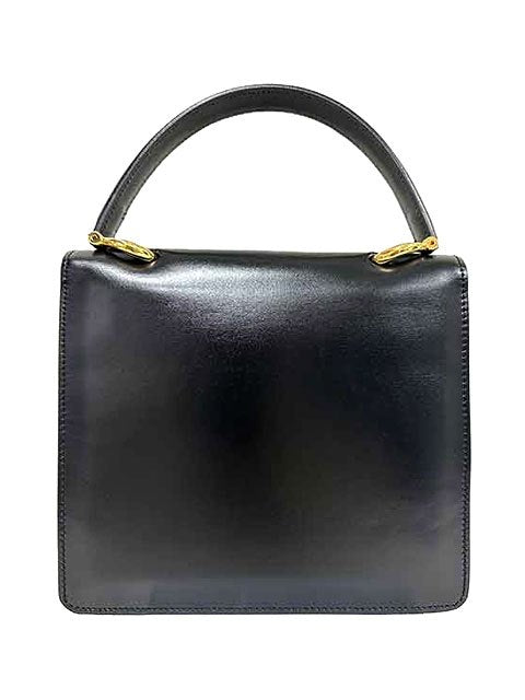 [Used] CELINE Women's Gancini Black Double Flap Handbag
