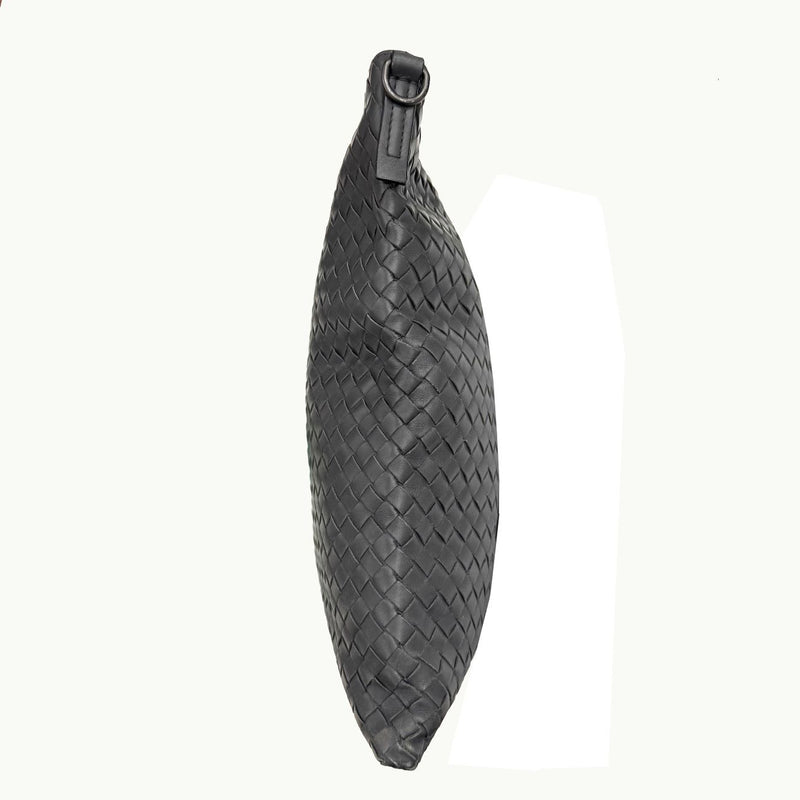 [Used] BOTTEGA VENETA Intrecciato Shoulder Bag Gray Men's Women's Unisex Gray