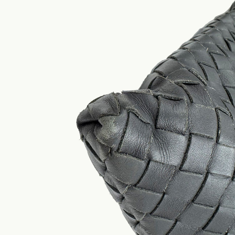 [Used] BOTTEGA VENETA Intrecciato Shoulder Bag Gray Men's Women's Unisex Gray