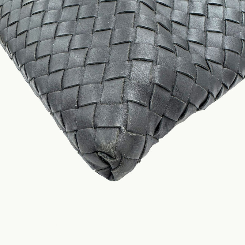 [Used] BOTTEGA VENETA Intrecciato Shoulder Bag Gray Men's Women's Unisex Gray