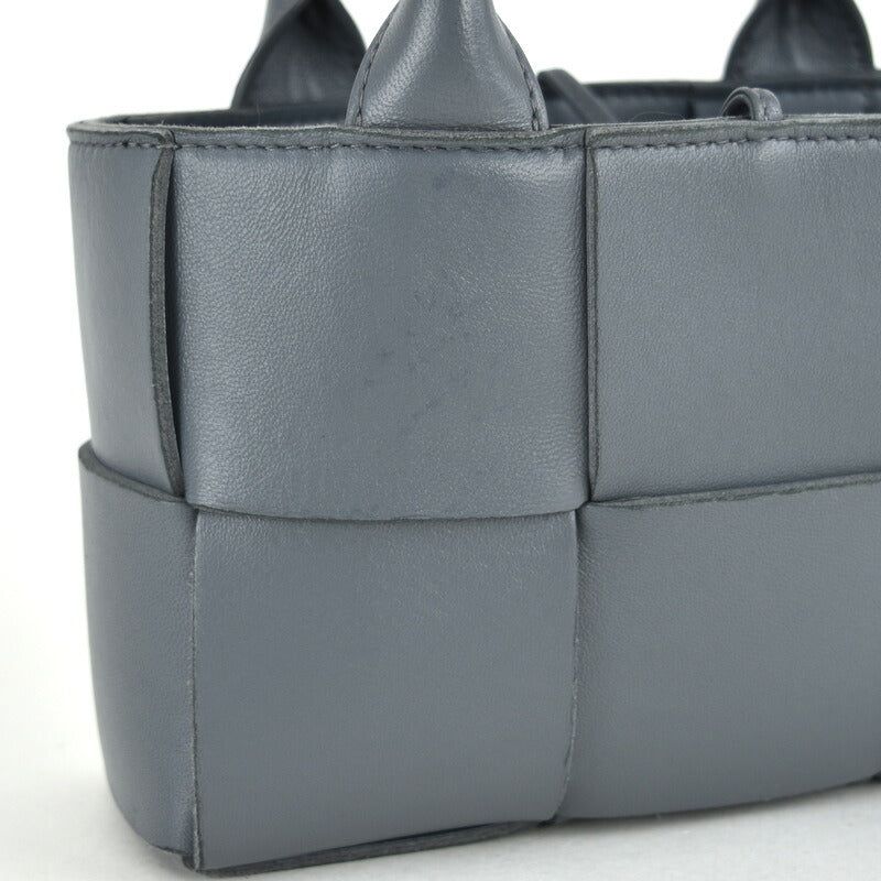Bottega Veneta Bag Women's Maxi Intrecciato Candy Arco Tote Bag Leather Gray