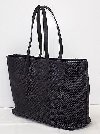★[Free Shipping] JIMMY CHOO CANVAS LOGO TOTE Raffia Tote Bag J000158484001