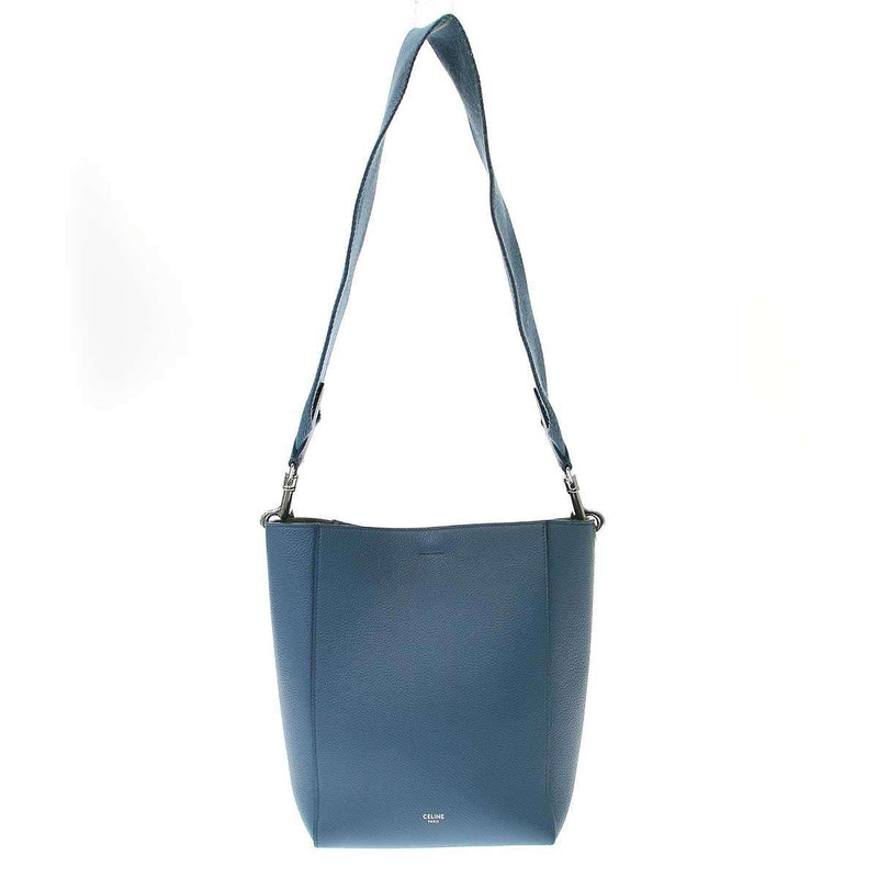 CELINE SANGLE SMALL BUCKET BAG Sangle Small Bucket Bag Blue [Used] ITFEBUYISWXW
