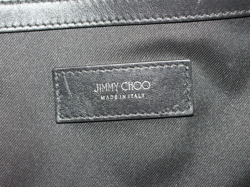 JIMMY CHOO Star embossed tote bag White A4 size storage Mother's bag Work bag