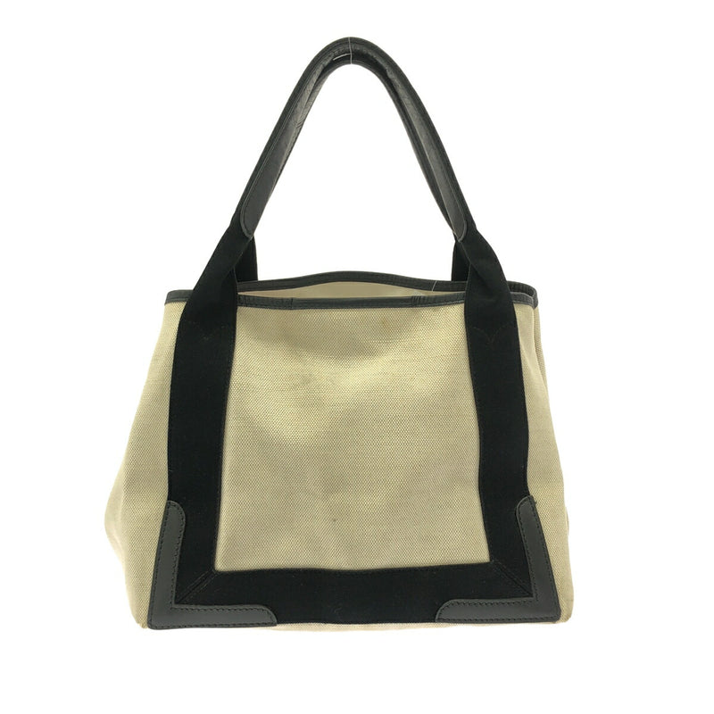 BALENCIAGA Cabas S Canvas Tote Bag 339933 1055 Ivory Black S [Used]
