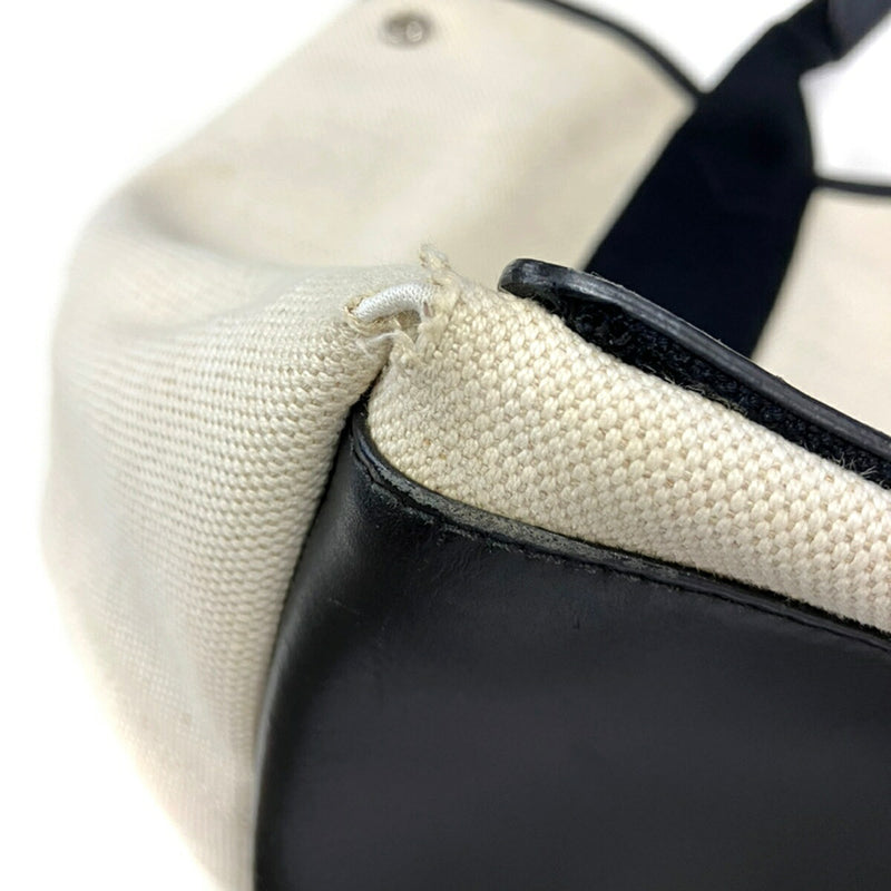 BALENCIAGA Cabas S Canvas Tote Bag 339933 1055 Ivory Black S [Used]