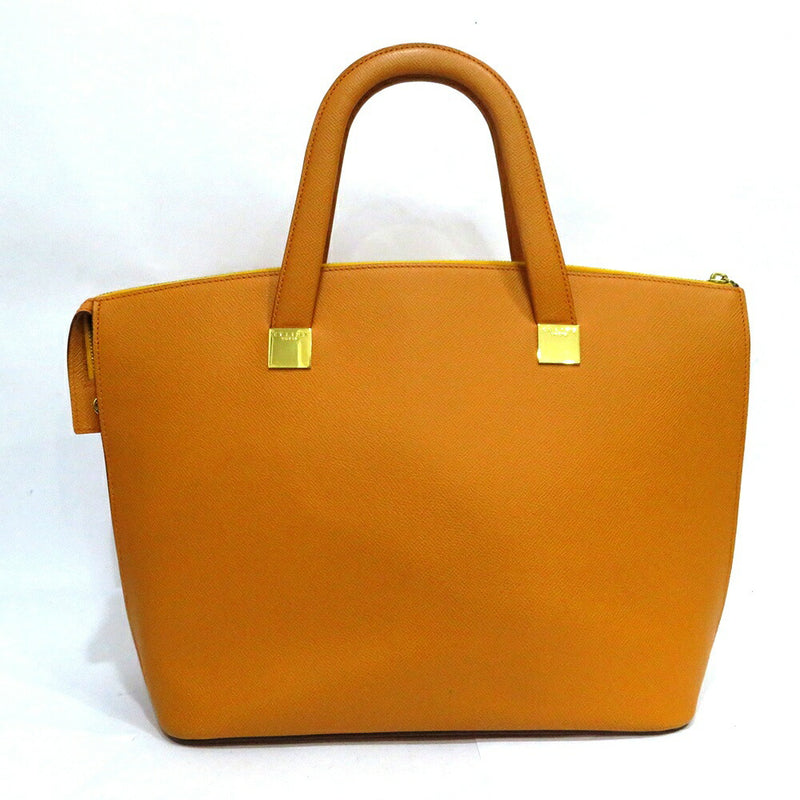 Used Celine bag handbag AB rank leather orange gold hardware for women CELINE