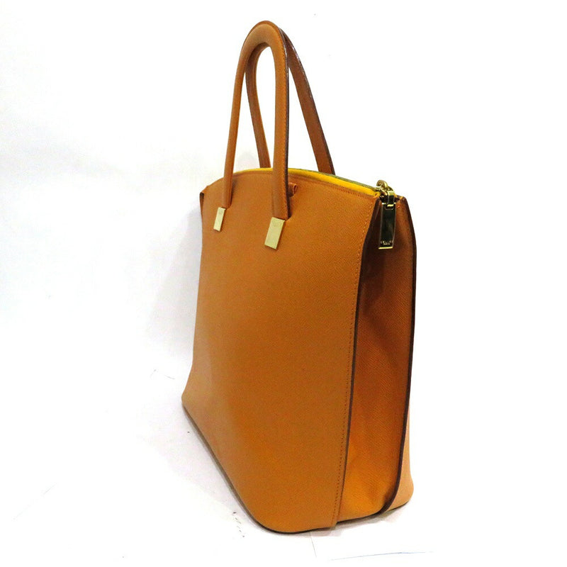 Used Celine bag handbag AB rank leather orange gold hardware for women CELINE