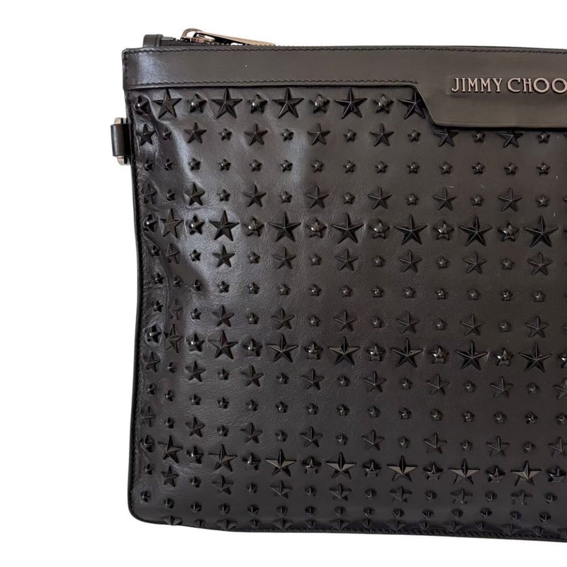 ""JIMMY CHOO Jimmy Choo Bag Clutch Bag Brand Bag Black DEREK Star Studs Leather