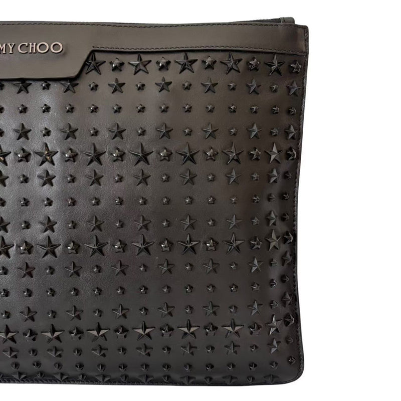 ""JIMMY CHOO Jimmy Choo Bag Clutch Bag Brand Bag Black DEREK Star Studs Leather