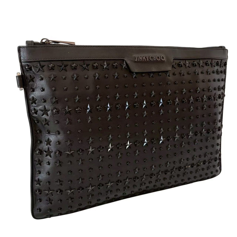 ""JIMMY CHOO Jimmy Choo Bag Clutch Bag Brand Bag Black DEREK Star Studs Leather