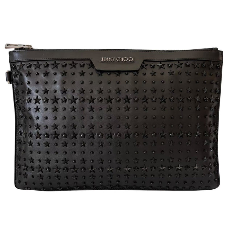 ""JIMMY CHOO Jimmy Choo Bag Clutch Bag Brand Bag Black DEREK Star Studs Leather