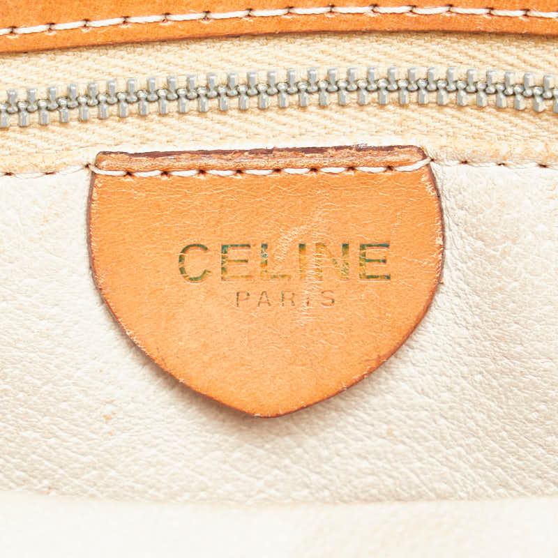 Used Celine bag shoulder drawstring type macadam PVC leather B rank brown