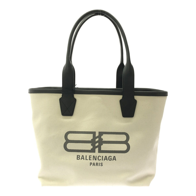 BALENCIAGA Balenciaga Tote Bag Jumbo Logo S White Canvas Unisex 692068 2108S