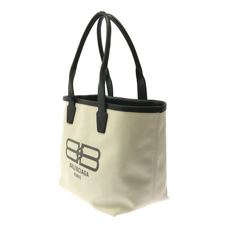 BALENCIAGA Balenciaga Tote Bag Jumbo Logo S White Canvas Unisex 692068 2108S
