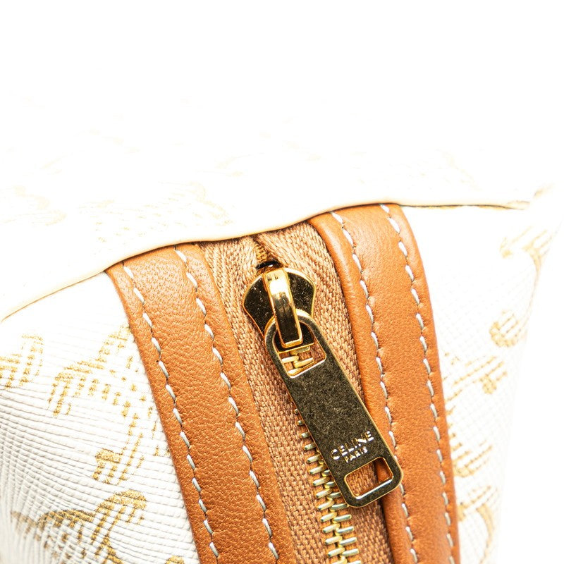 ,Used, beautiful Celine bag, Triomphe chain, crossbody, shoulder, white, brown,