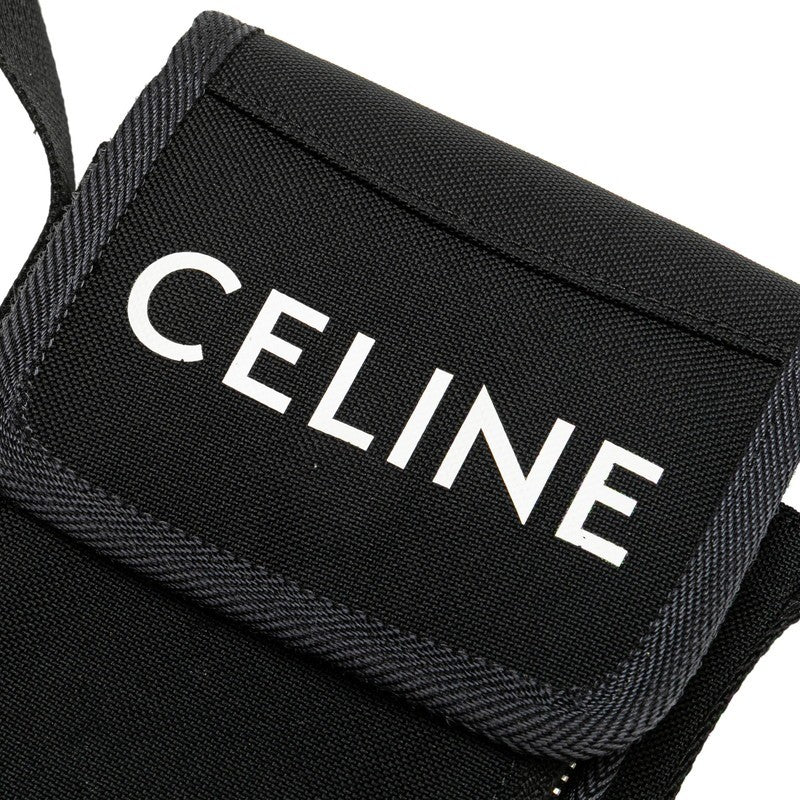 Used Celine trekking mobile pouch crossbody mini shoulder bag canvas AB rank