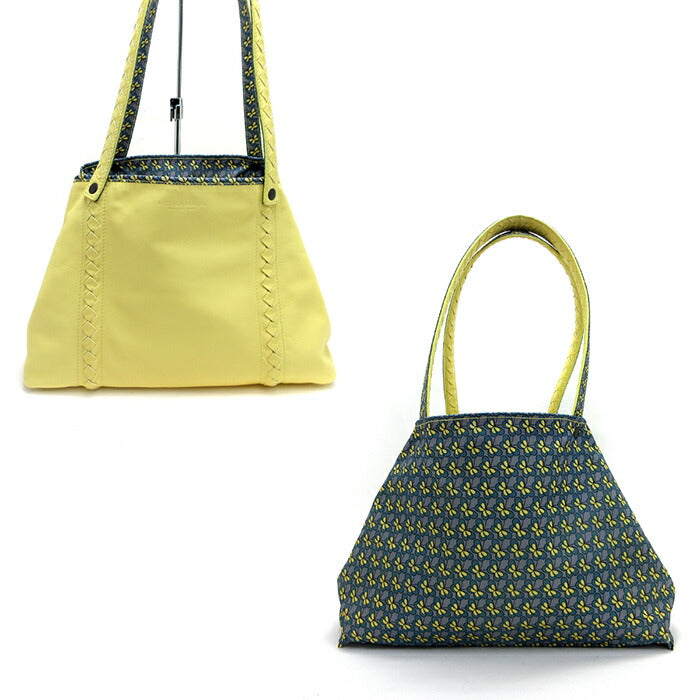 [Used] Bottega Veneta Bag Reversible Tote Bag Women's Lemon Yellow Logo 547381