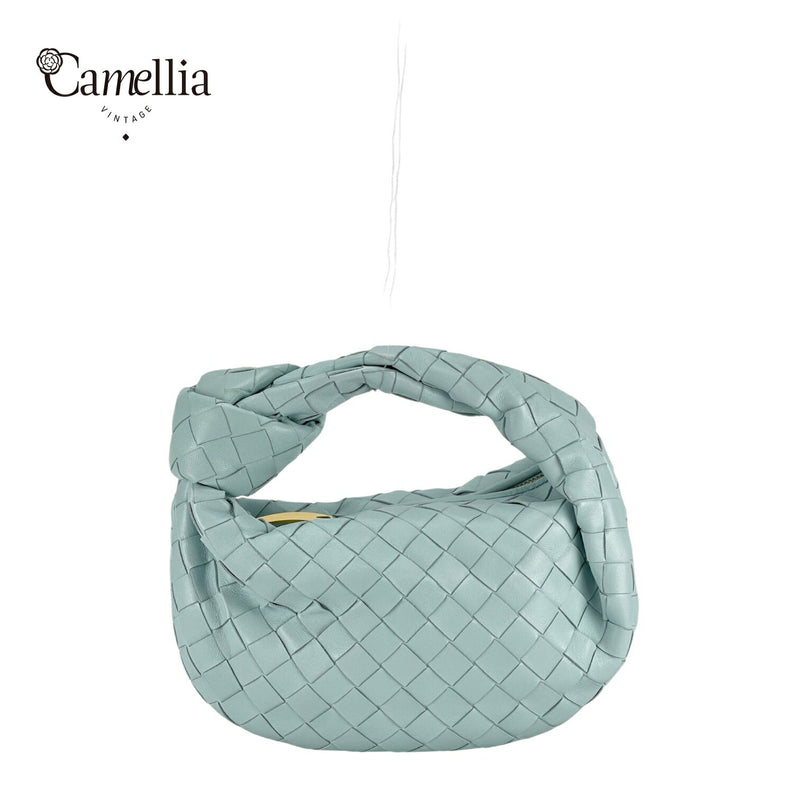 [Used] BOTTEGA VENETA Jodi Mini Intrecciato Bag Blue Nappa Leather