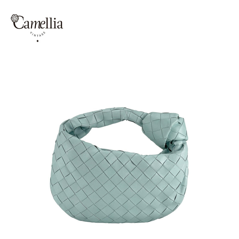 [Used] BOTTEGA VENETA Jodi Mini Intrecciato Bag Blue Nappa Leather