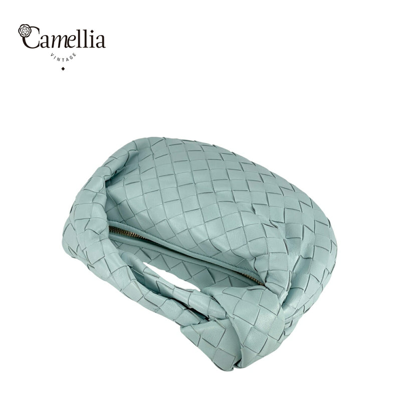 [Used] BOTTEGA VENETA Jodi Mini Intrecciato Bag Blue Nappa Leather