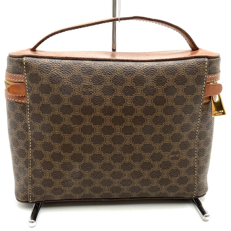 CELINE MC97/2 Macadam Vanity Bag Handbag Pouch PVC Women's [Used]