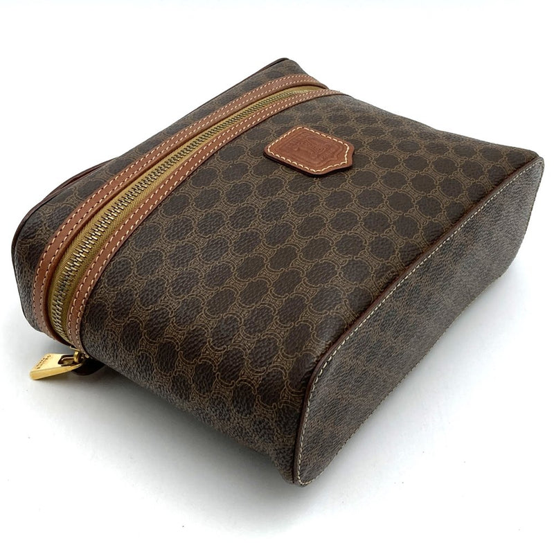 CELINE MC97/2 Macadam Vanity Bag Handbag Pouch PVC Women's [Used]