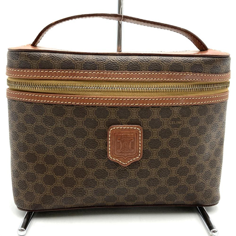 CELINE MC97/2 Macadam Vanity Bag Handbag Pouch PVC Women's [Used]