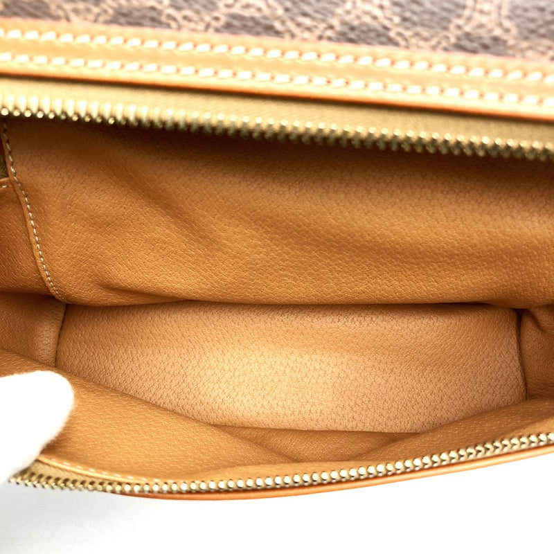 CELINE MC96 Vanity Bag Handbag Makeup Pouch Macadam PVC Brown Women's Men's