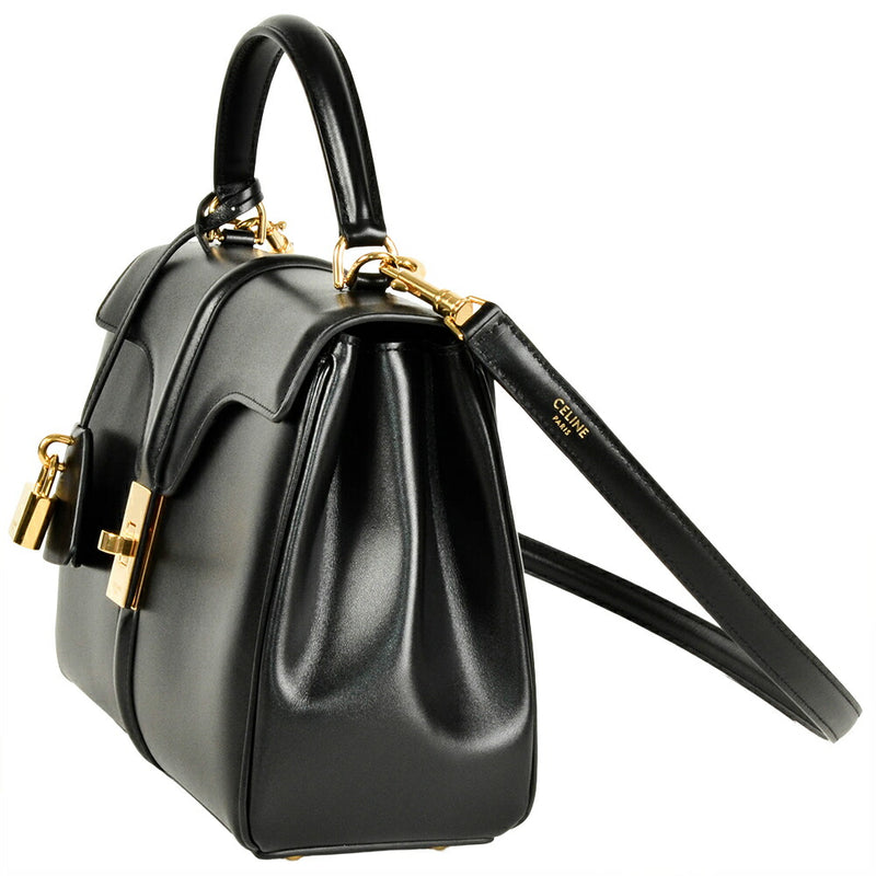 CELINE 16 Saize Classic Handbag Leather Black 2Way [Used]