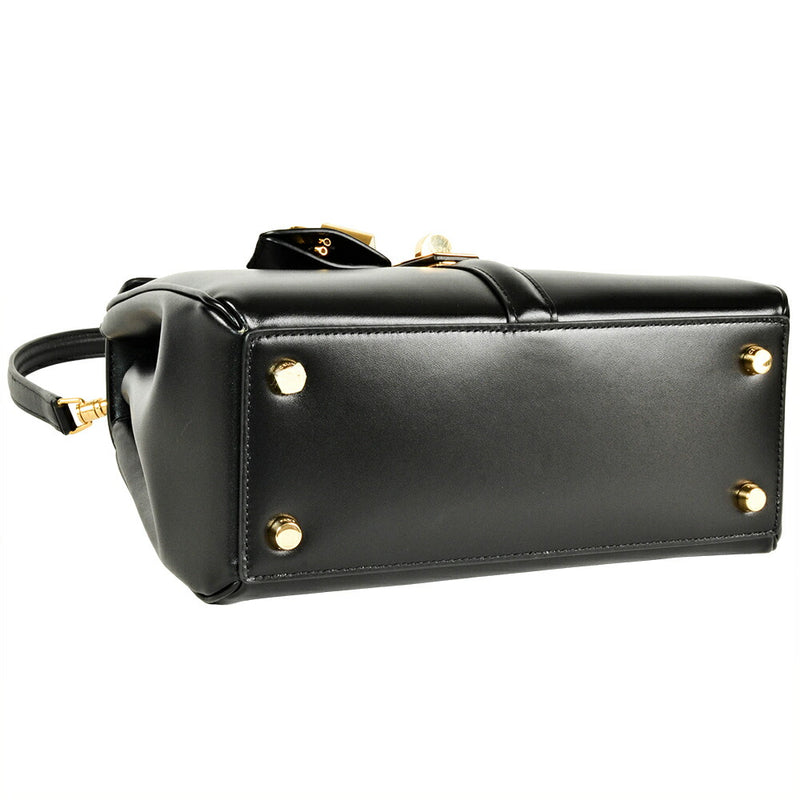CELINE 16 Saize Classic Handbag Leather Black 2Way [Used]