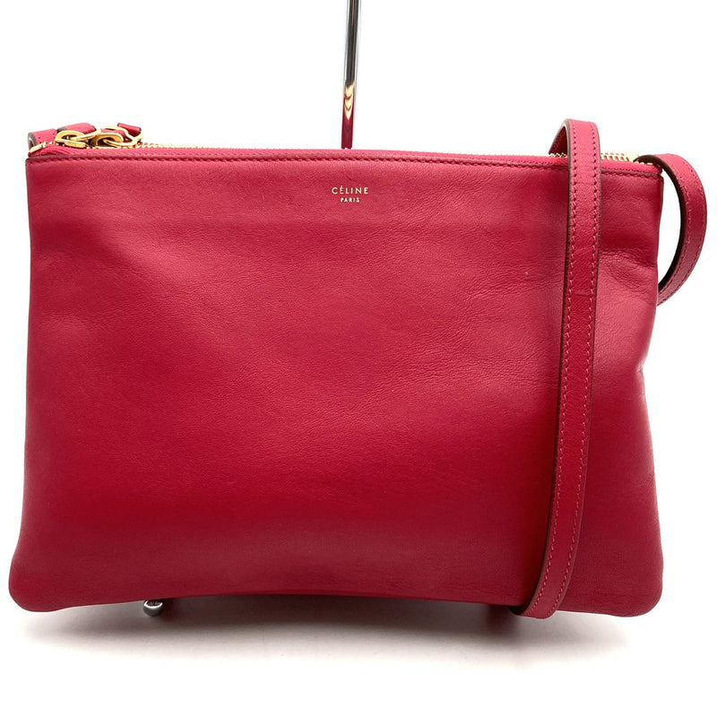 [Celine good condition] CELINE Trio Shoulder Bag 0154 Crossbody Shoulder Dark