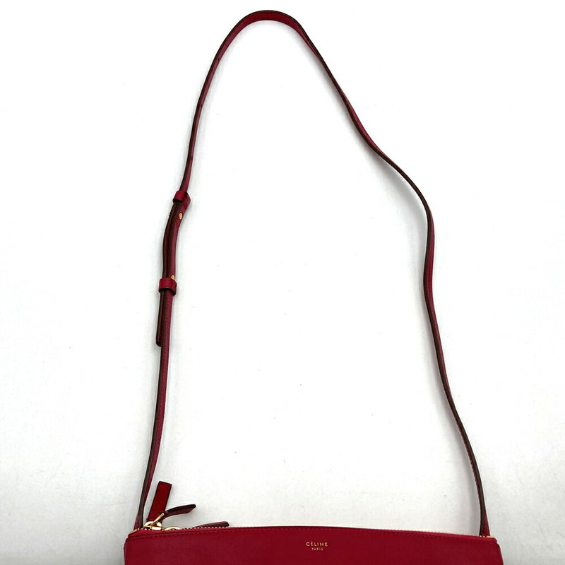 [Celine good condition] CELINE Trio Shoulder Bag 0154 Crossbody Shoulder Dark
