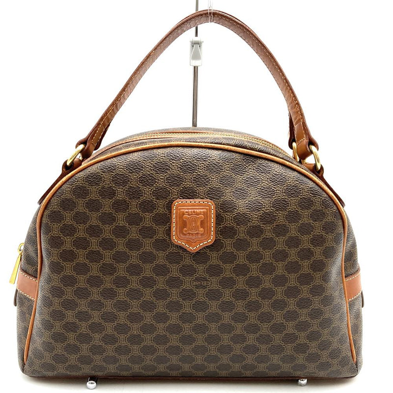 CELINE MC98/1 Macadam Handbag Vintage Retro Brown PVC/Leather Women's Men's