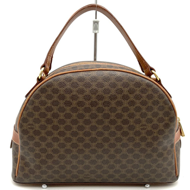 CELINE MC98/1 Macadam Handbag Vintage Retro Brown PVC/Leather Women's Men's