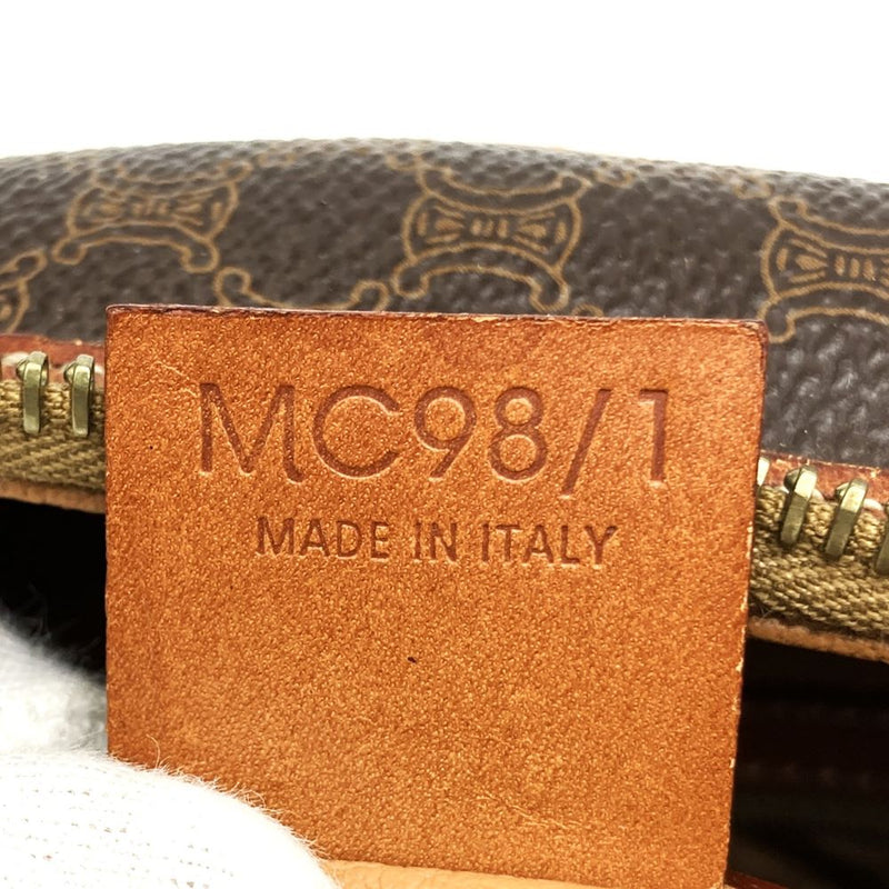CELINE MC98/1 Macadam Handbag Vintage Retro Brown PVC/Leather Women's Men's