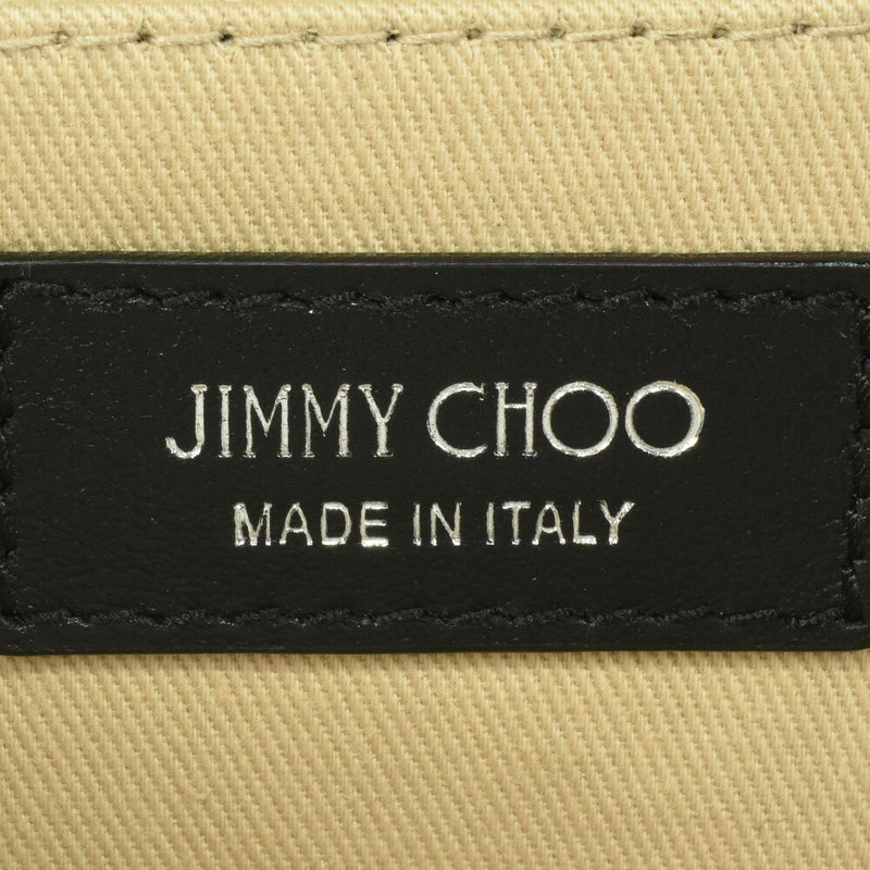 Jimmy Choo JIMMY CHOO Tote Bag Canvas Leather Ivory Black Logo A4 Available