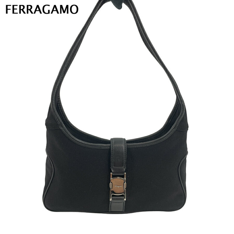 Salvatore Ferragamo Salvatore Ferragamo One-shoulder bag Nylon x Leather Black