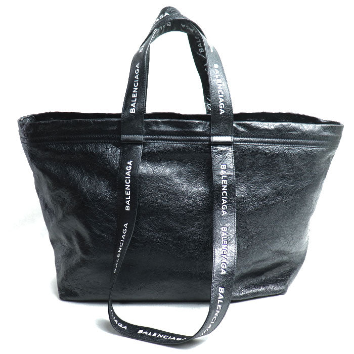 BALENCIAGA Carry Shopper S Tote Bag Black 480679 2-Way Shoulder Women [Used]