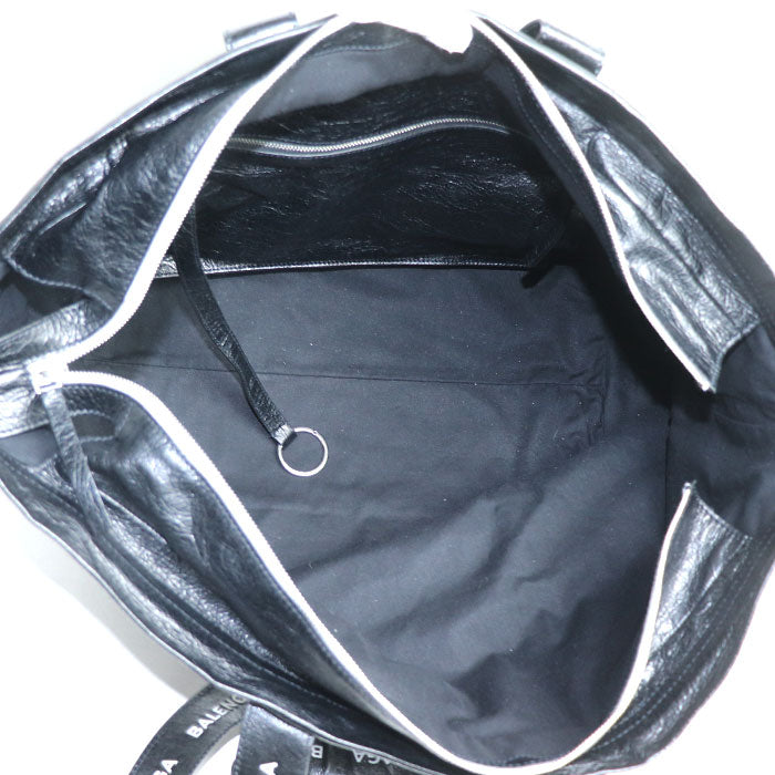 BALENCIAGA Carry Shopper S Tote Bag Black 480679 2-Way Shoulder Women [Used]