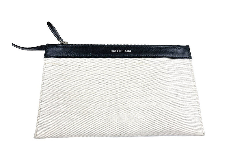 BALENCIAGA Navy Cabas S Small Tote Bag 339933 Canvas Pouch included [Used]