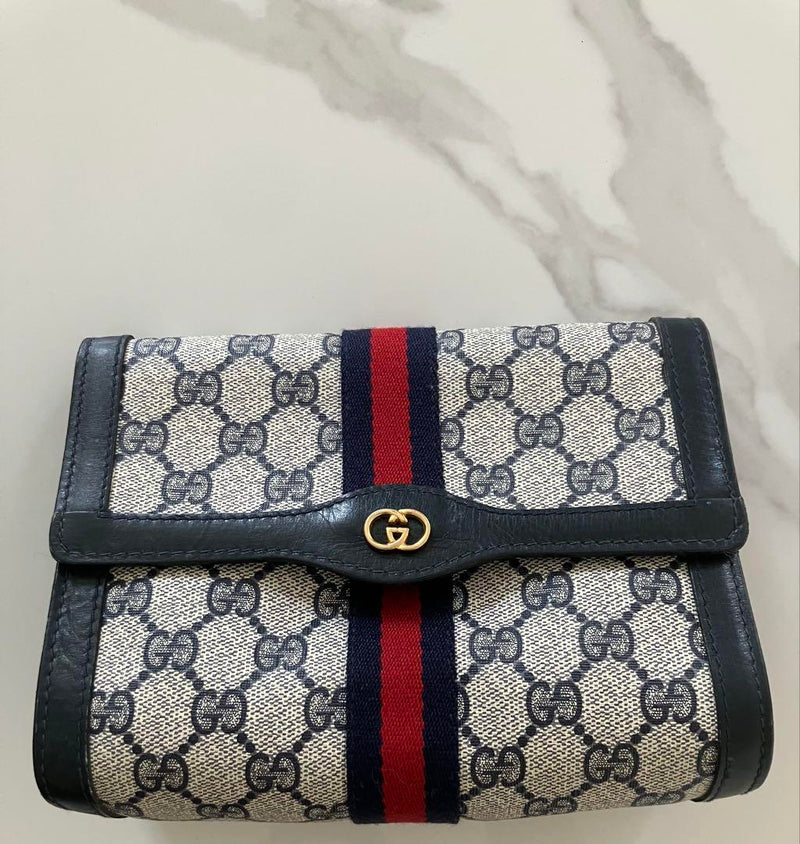 GUCCI GG Canvas Mini Clutch Bag PVC