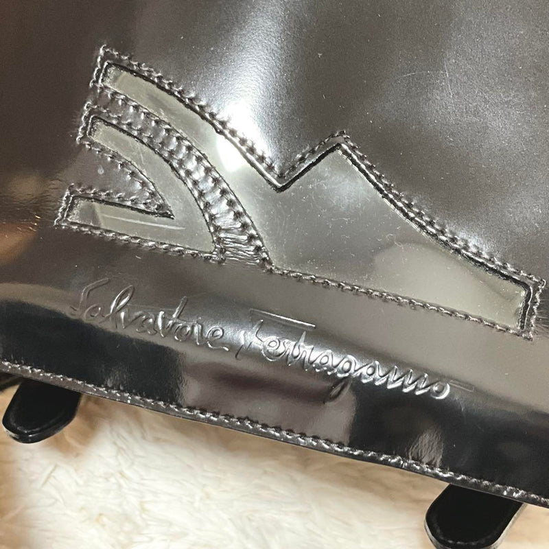 Salvatore Ferragamo Backpack with Pouch Enamel Black