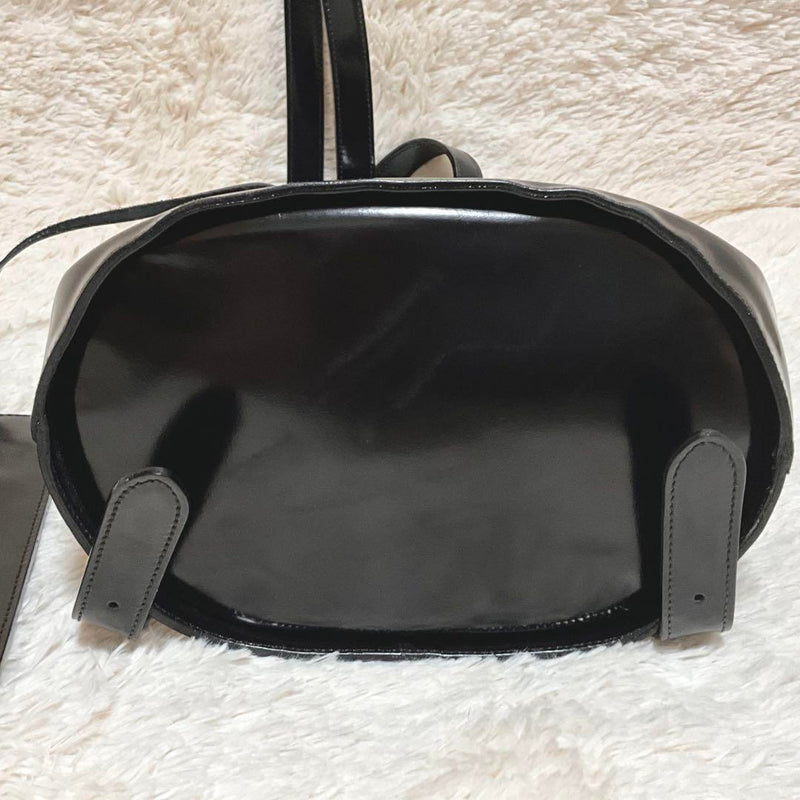 Salvatore Ferragamo Backpack with Pouch Enamel Black