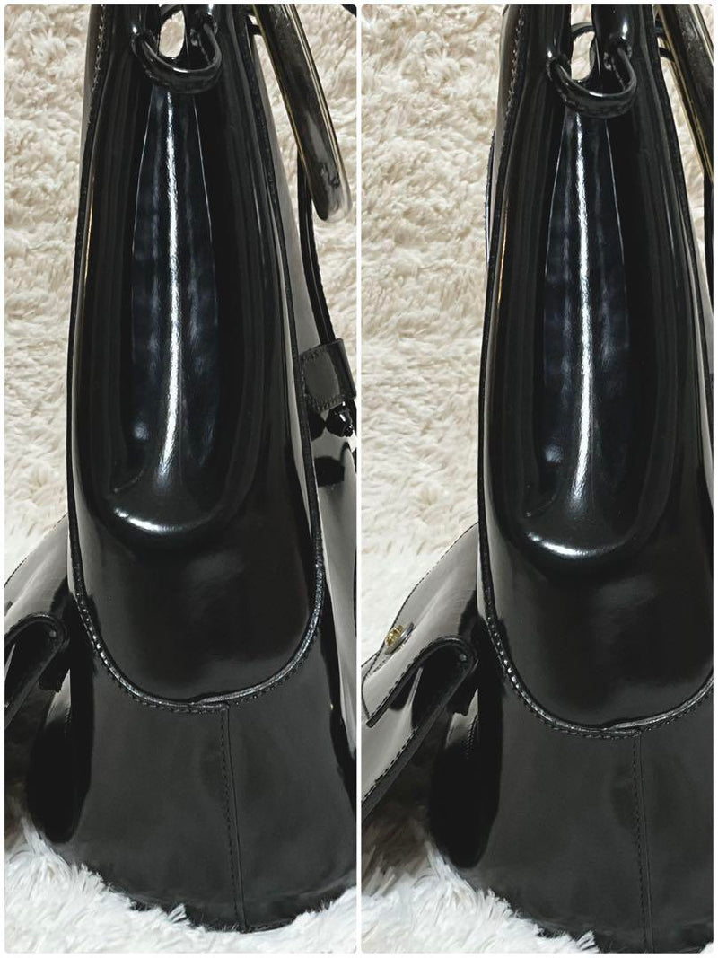 Salvatore Ferragamo Backpack with Pouch Enamel Black