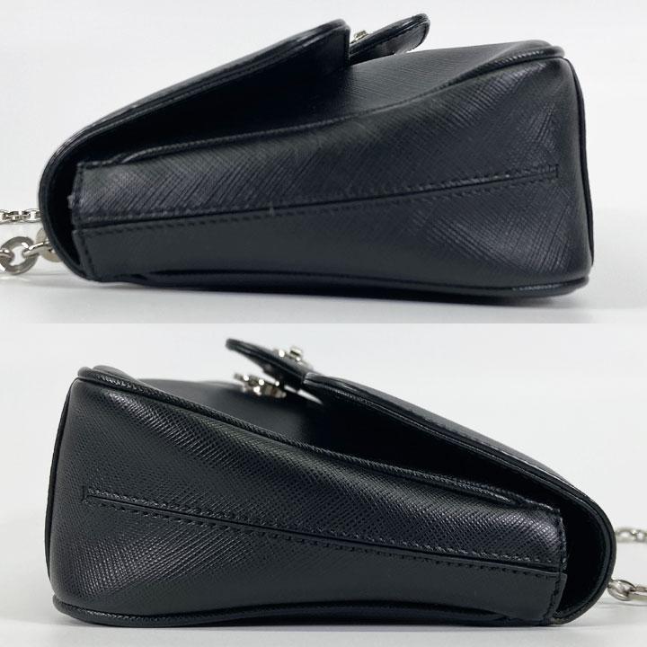 Salvatore Ferragamo Gancini Shoulder Bag Leather Chain