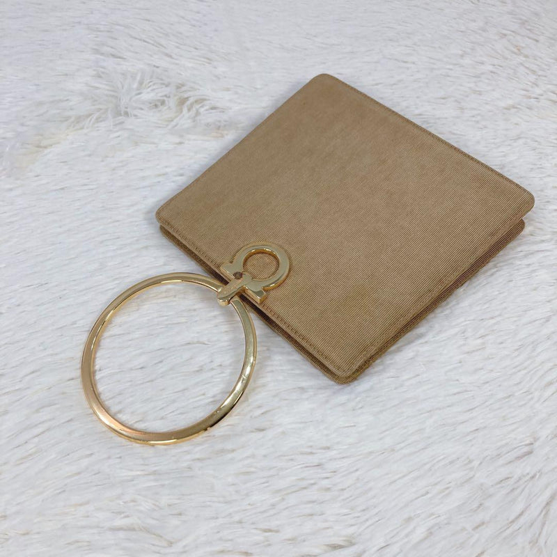 [Good condition] Ferragamo Gancini Canvas One Handle Handbag