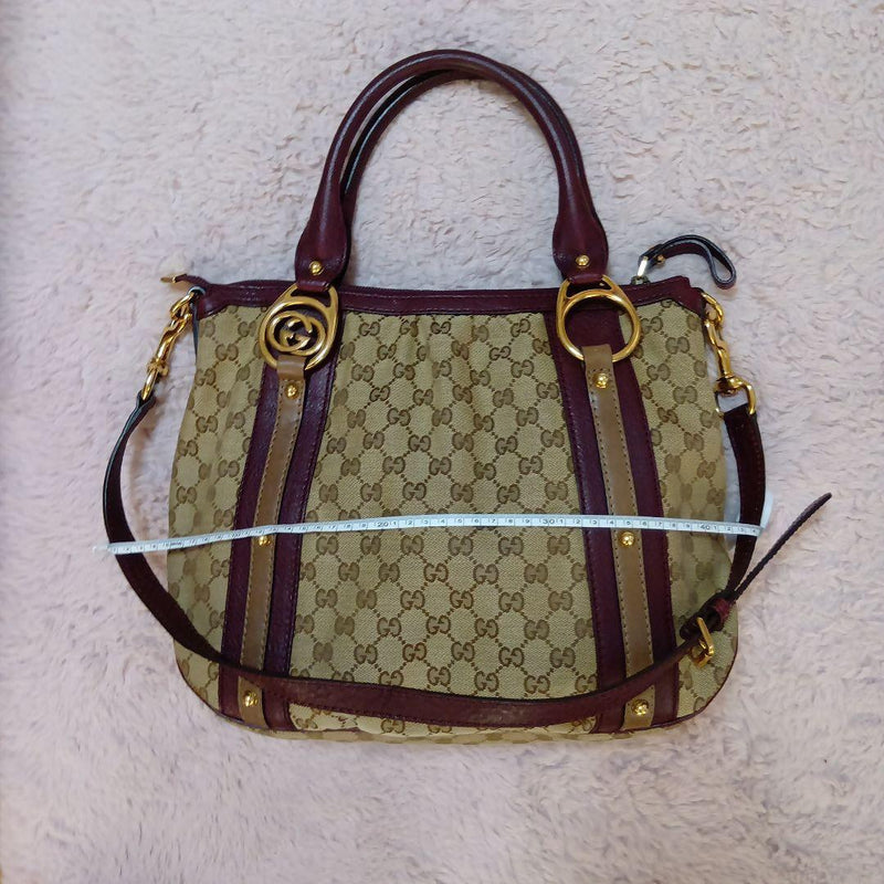 GUCCI shoulder bag beige/brown
