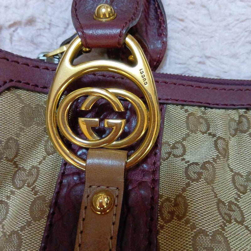 GUCCI shoulder bag beige/brown